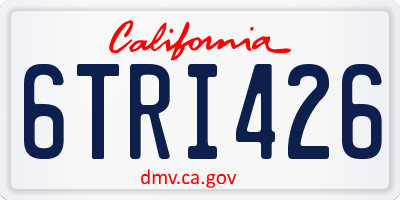 CA license plate 6TRI426