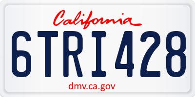 CA license plate 6TRI428