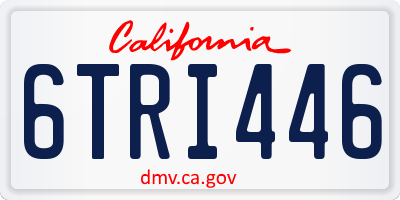 CA license plate 6TRI446