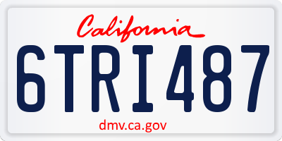 CA license plate 6TRI487