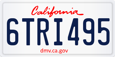 CA license plate 6TRI495