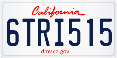 CA license plate 6TRI515