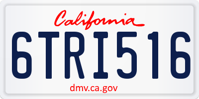 CA license plate 6TRI516