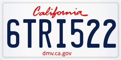 CA license plate 6TRI522