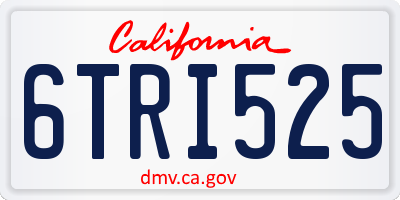 CA license plate 6TRI525