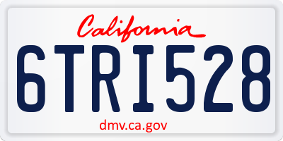 CA license plate 6TRI528