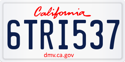 CA license plate 6TRI537