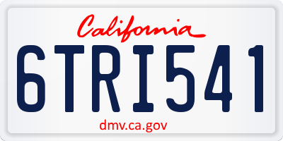 CA license plate 6TRI541