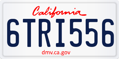 CA license plate 6TRI556