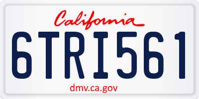 CA license plate 6TRI561