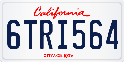 CA license plate 6TRI564
