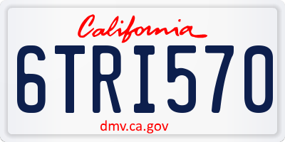 CA license plate 6TRI570