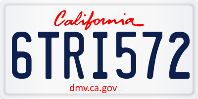 CA license plate 6TRI572