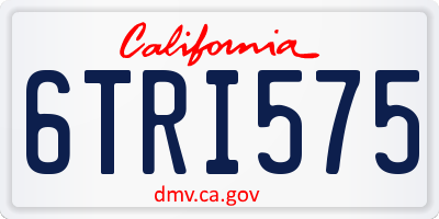 CA license plate 6TRI575