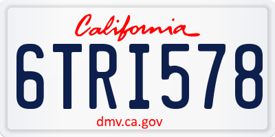 CA license plate 6TRI578
