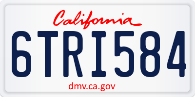 CA license plate 6TRI584