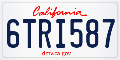 CA license plate 6TRI587