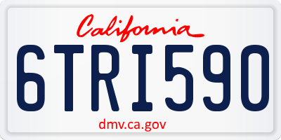 CA license plate 6TRI590