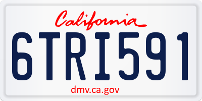 CA license plate 6TRI591