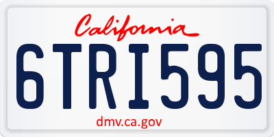 CA license plate 6TRI595