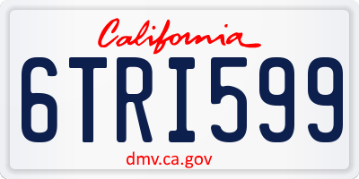 CA license plate 6TRI599