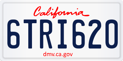 CA license plate 6TRI620