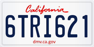 CA license plate 6TRI621