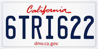 CA license plate 6TRI622