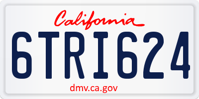 CA license plate 6TRI624