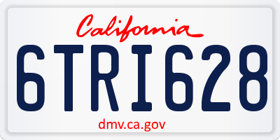 CA license plate 6TRI628