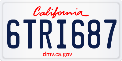 CA license plate 6TRI687