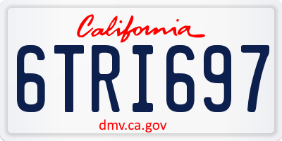 CA license plate 6TRI697