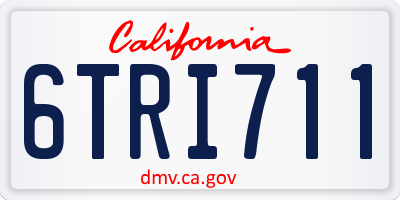 CA license plate 6TRI711