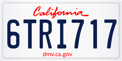 CA license plate 6TRI717