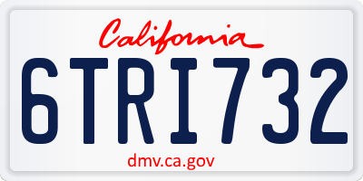 CA license plate 6TRI732