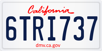 CA license plate 6TRI737
