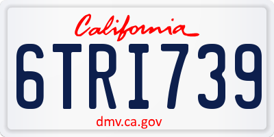 CA license plate 6TRI739