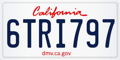 CA license plate 6TRI797