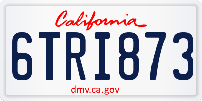 CA license plate 6TRI873