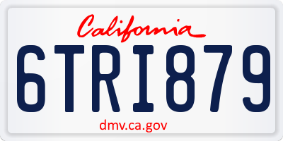 CA license plate 6TRI879