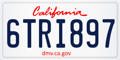 CA license plate 6TRI897