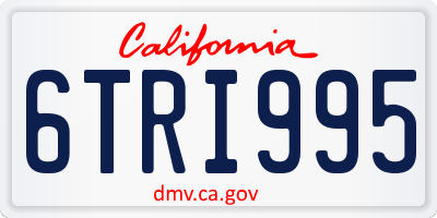 CA license plate 6TRI995
