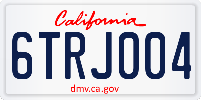 CA license plate 6TRJ004