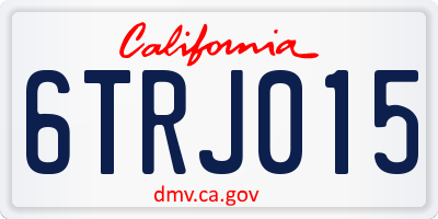 CA license plate 6TRJ015