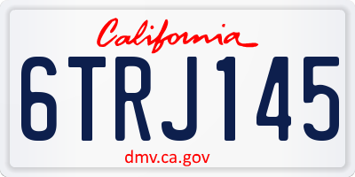 CA license plate 6TRJ145