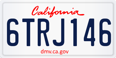 CA license plate 6TRJ146