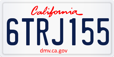 CA license plate 6TRJ155