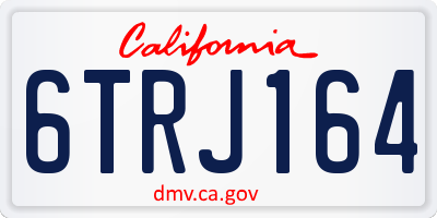 CA license plate 6TRJ164