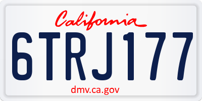 CA license plate 6TRJ177