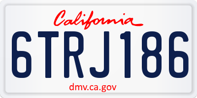 CA license plate 6TRJ186